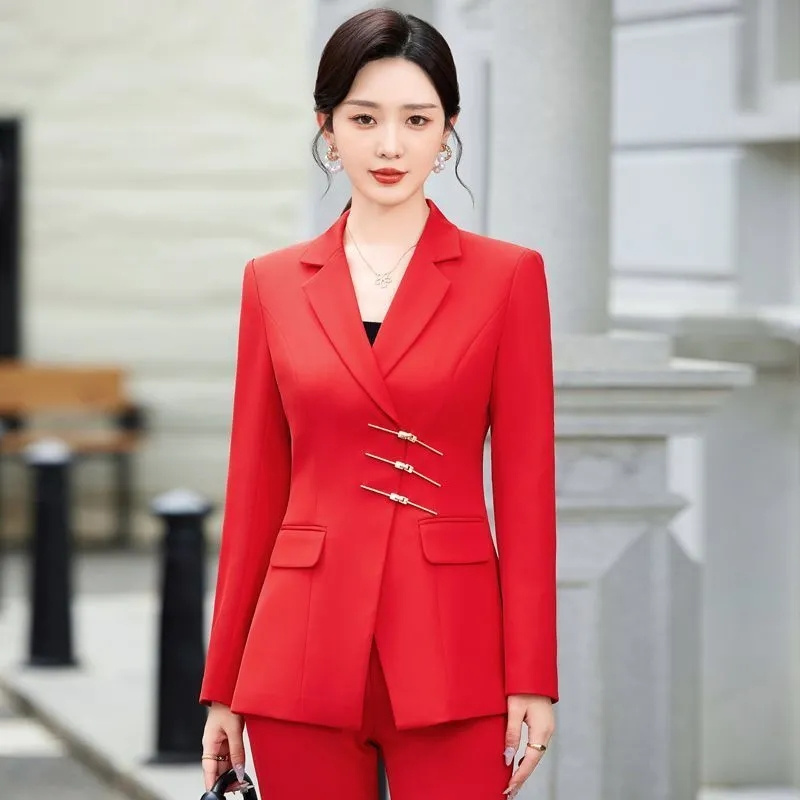 Women Formal Wear Black And White - 2025 موضة أبيض أحمر أسود سترة