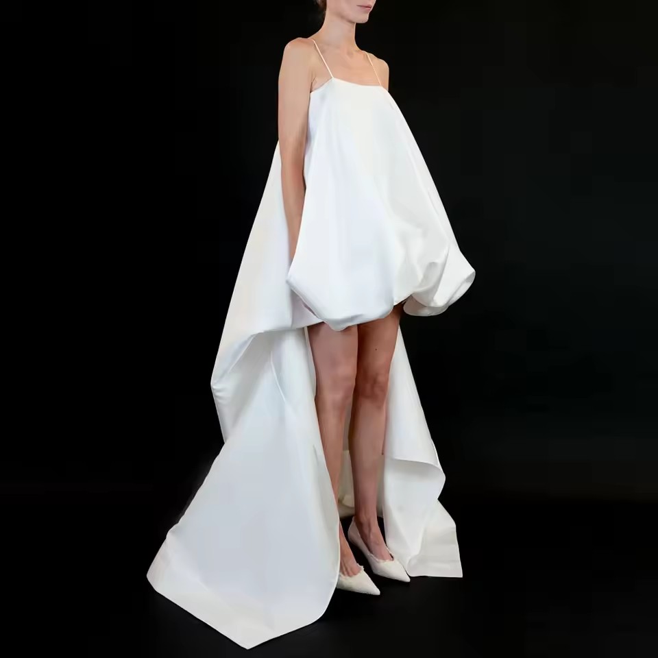 Unique Women'S Formal Wear - فستان ماكسي أبيض بتصميم فريد لعام