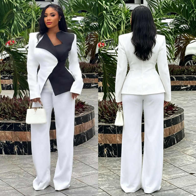 Unique Women'S Formal Wear - بدلة نسائية بتصميم فريد باللونين الأسود