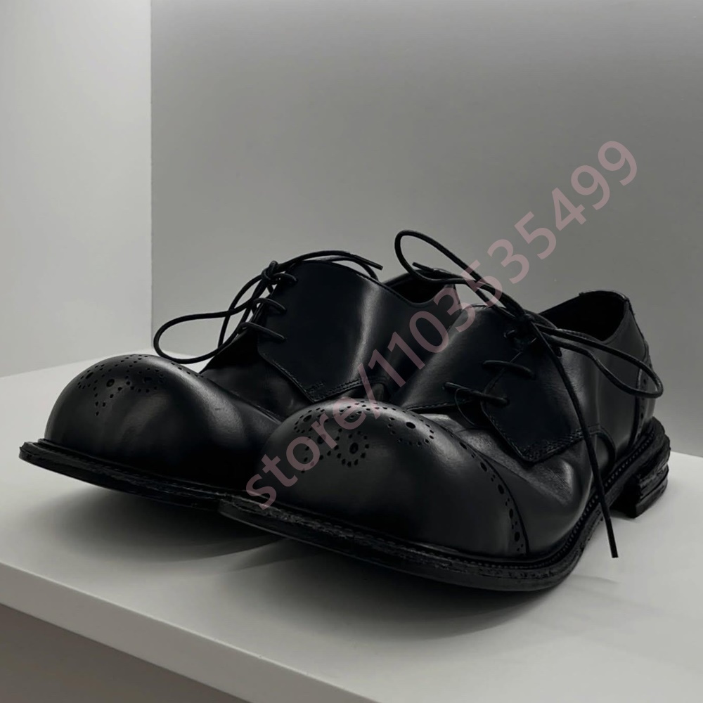 Formal Women Daily Wear Shoes - أحذية ديربي جلدية سوداء كلاسيكية 2026
