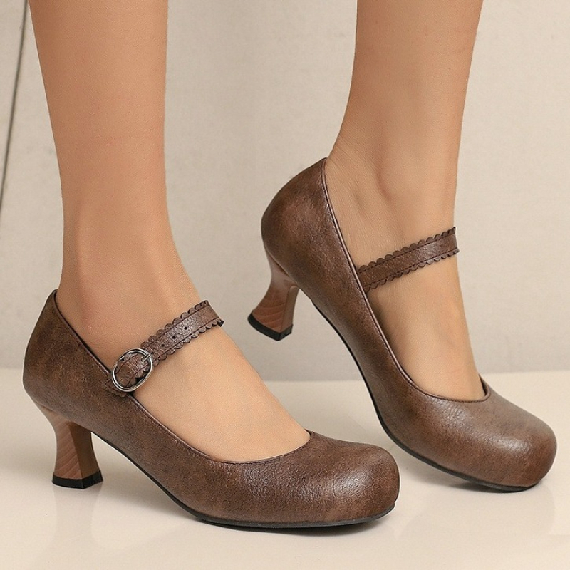 Formal Women Daily Wear Shoes - أحذية نسائية كلاسيكية ماري جين بكعب