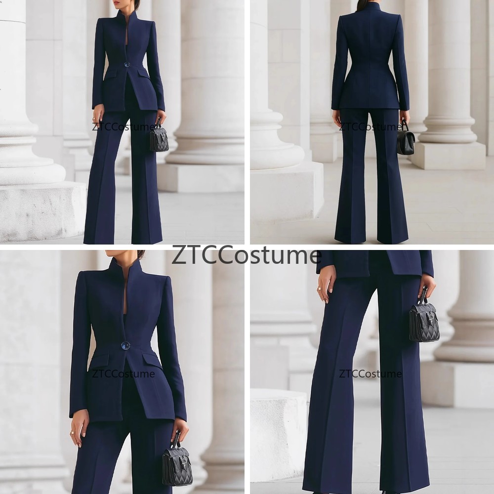 Women Formal Office Wear Tops - طقم بدلة نسائية للتنكر بأكمام طويلة