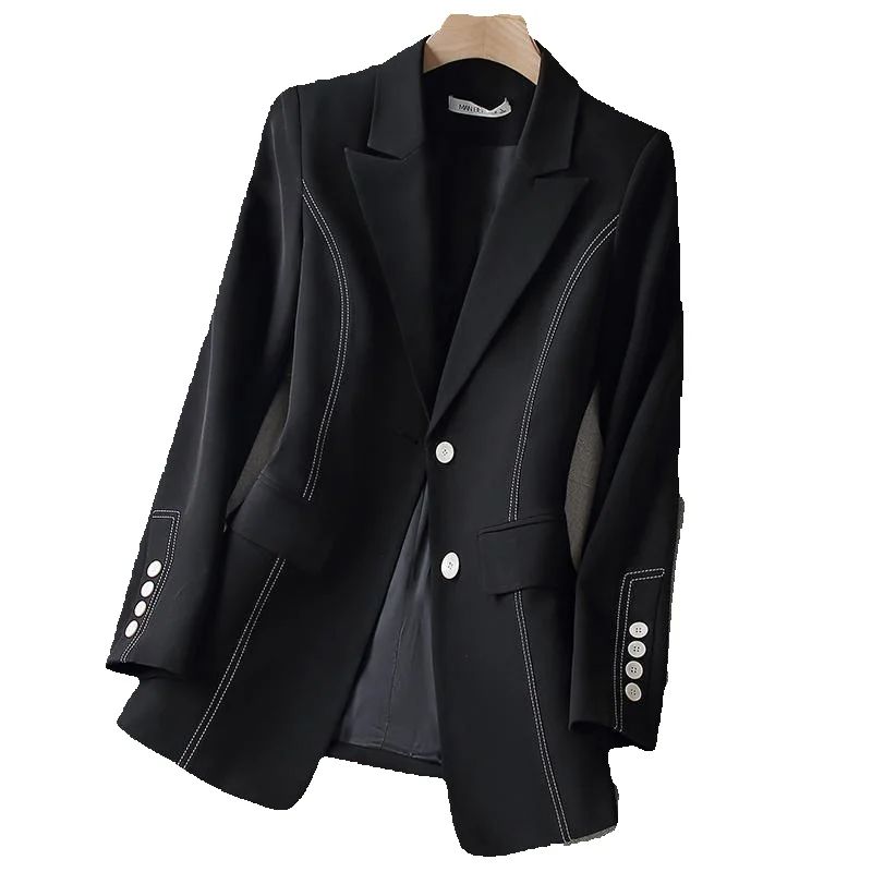 Women Formal Wear Black And White - سترة رسمية جديدة للنساء بأكمام طويلة