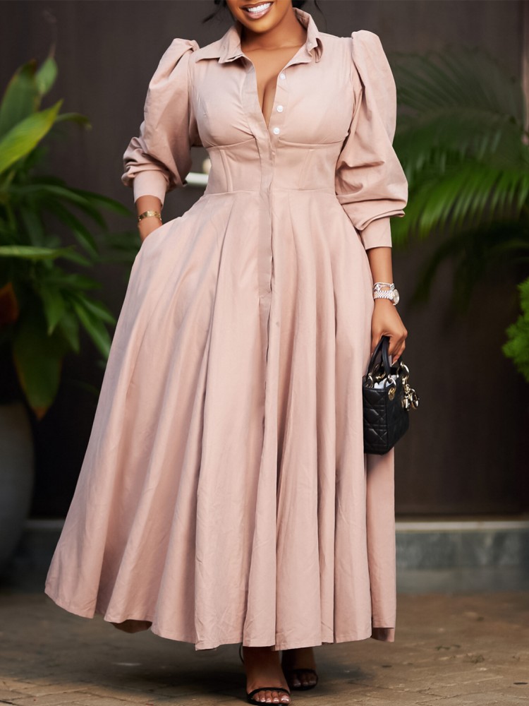Women Formal Office Wear Tops - فستان ربيعي نسائي كاجوال مقاس كبير