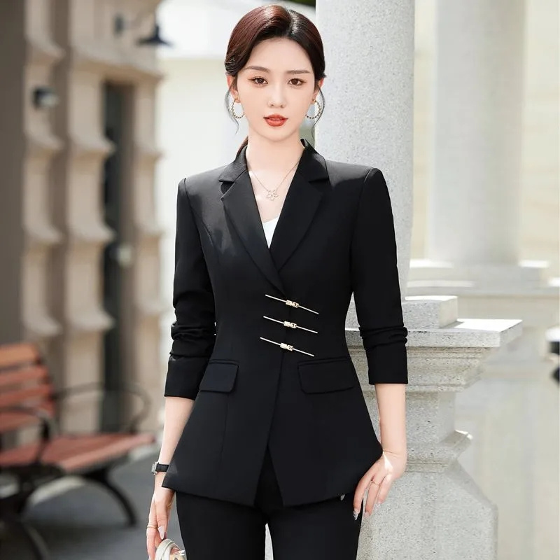 2025 موضة أبيض أحمر أسود سترة  - مراجعة Women Formal Wear Black And White وسعره