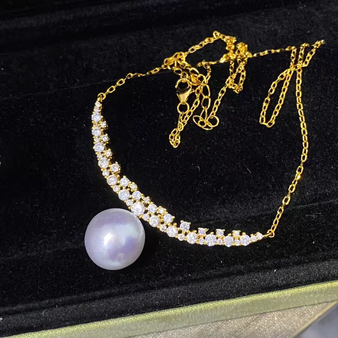 S925 فضة قلادة النتائج مجوهرات - مراجعة Pearl Necklace Set وسعره