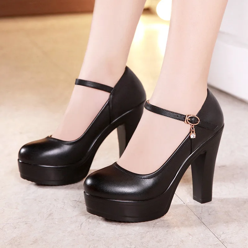 أحذية نسائية بكعب عالٍ سميك 8- - مراجعة Women Formal Office Wear Tops وسعره