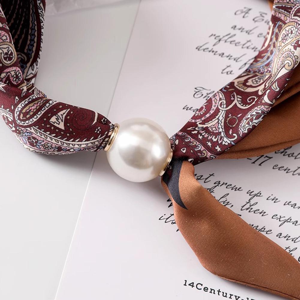 وشاح حريري طويل ورفيع للنساء ب - مراجعة Pearl Necklace Set وسعره
