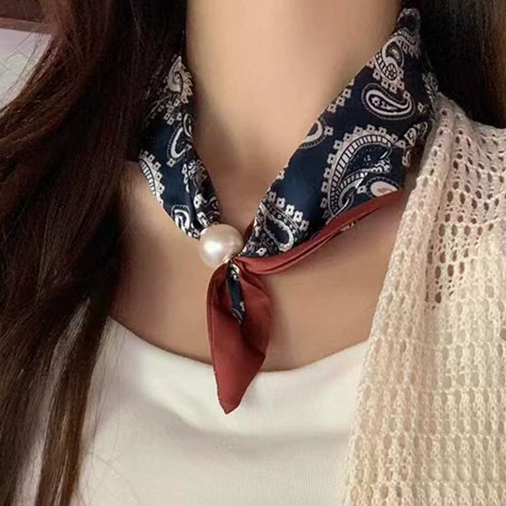 وشاح حريري طويل ورفيع للنساء ب - مراجعة Pearl Necklace Set وسعره