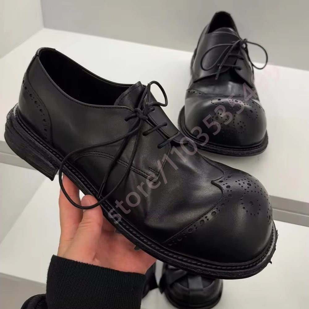 أحذية ديربي جلدية سوداء كلاسيك - مراجعة Formal Women Daily Wear Shoes وسعره