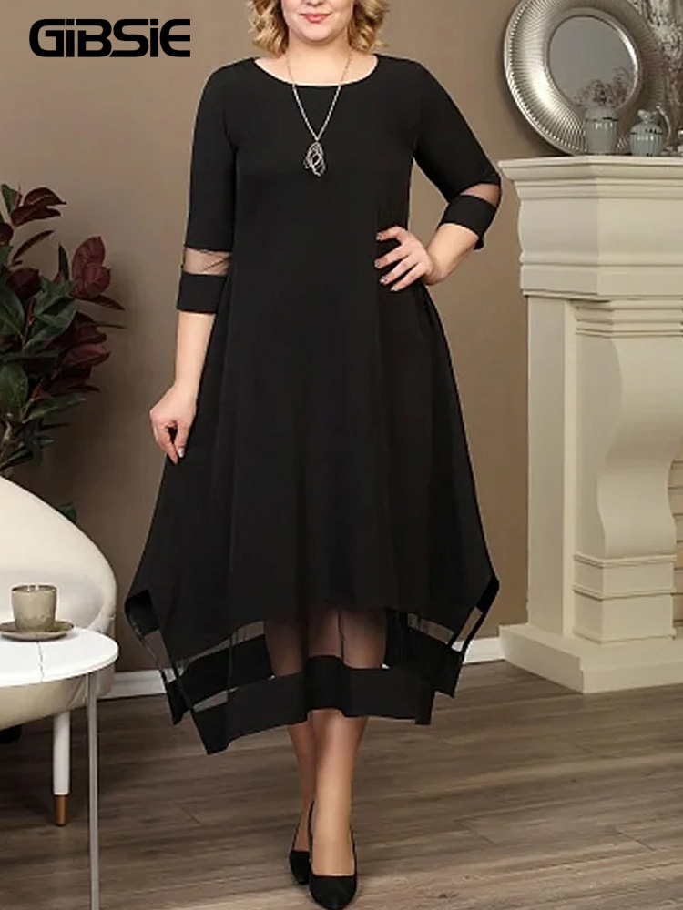 GIBSIE-فستان نسائي أسود متباين - مراجعة Women Formal Office Wear Tops وسعره