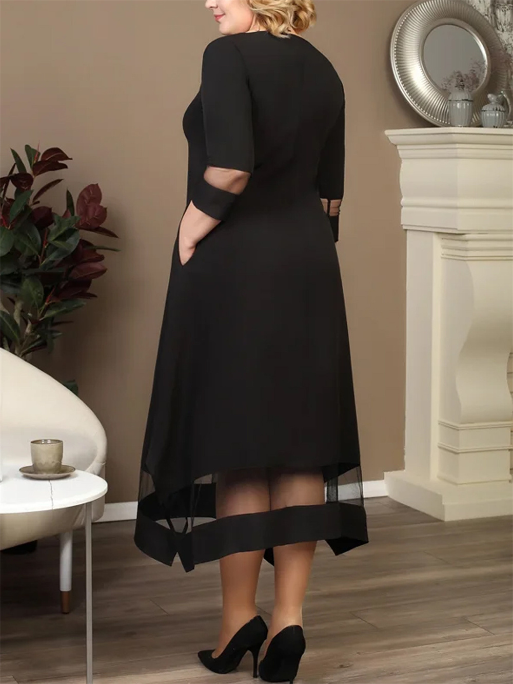 GIBSIE-فستان نسائي أسود متباين - مراجعة Women Formal Office Wear Tops وسعره