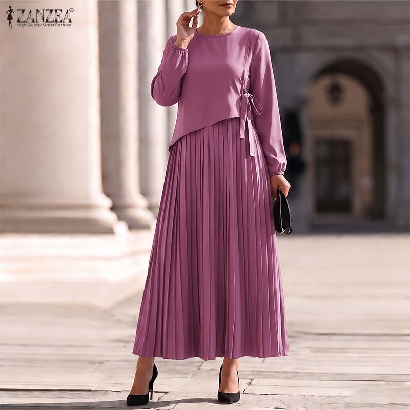 فستان نسائي طويل أنيق من ZANZE - مراجعة Women Formal Office Wear Tops وسعره
