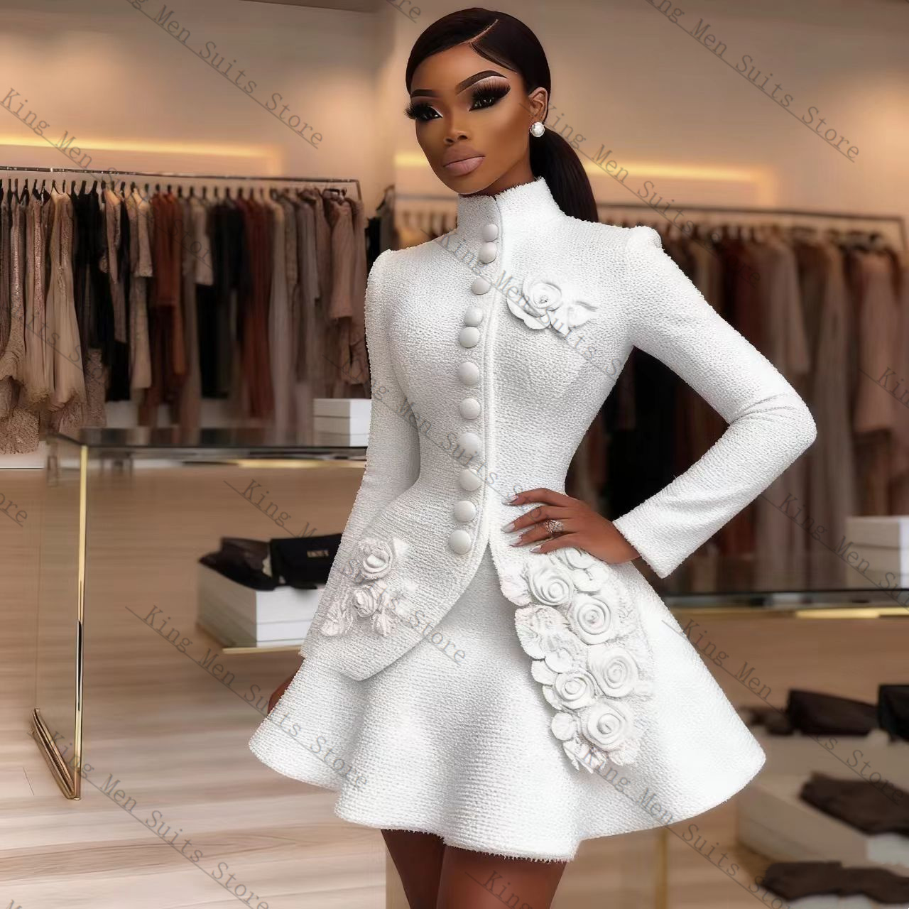 الفاخرة الأبيض المرأة البدلة م - مراجعة Women'S Formal Wear Wedding وسعره