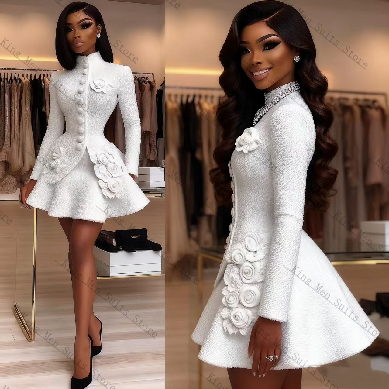 الفاخرة الأبيض المرأة البدلة م - مراجعة Women'S Formal Wear Wedding وسعره