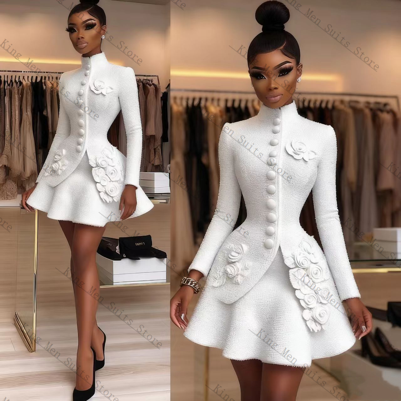 الفاخرة الأبيض المرأة البدلة م - مراجعة Women'S Formal Wear Wedding وسعره
