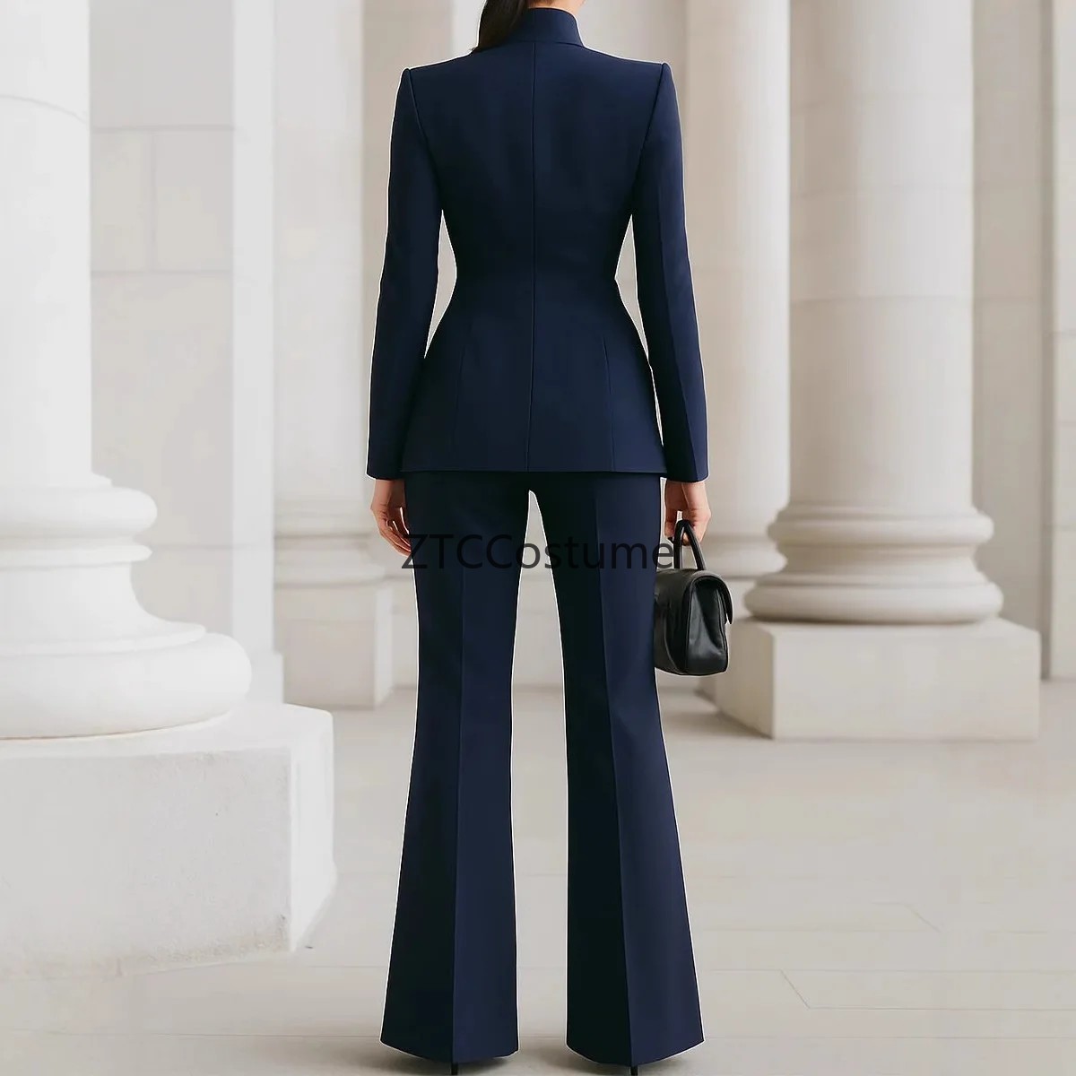 طقم بدلة نسائية للتنكر بأكمام  - مراجعة Women Formal Office Wear Tops وسعره