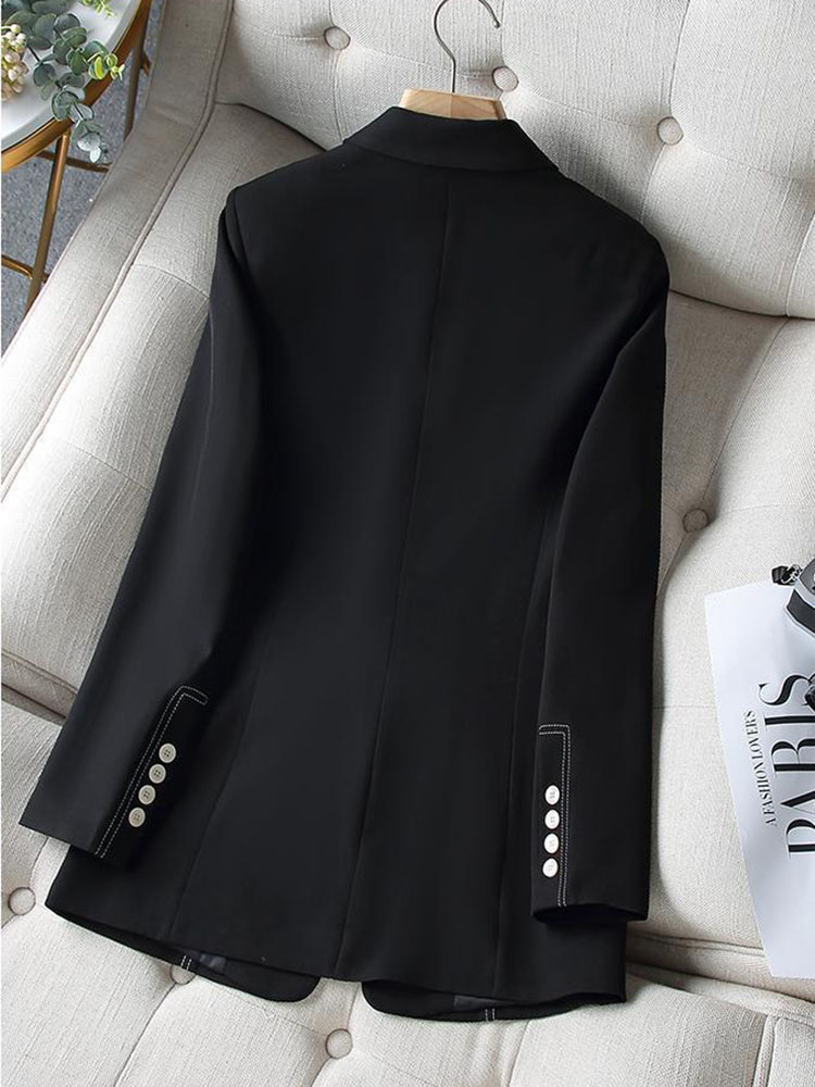 سترة رسمية جديدة للنساء بأكمام - مراجعة Women Formal Wear Black And White وسعره