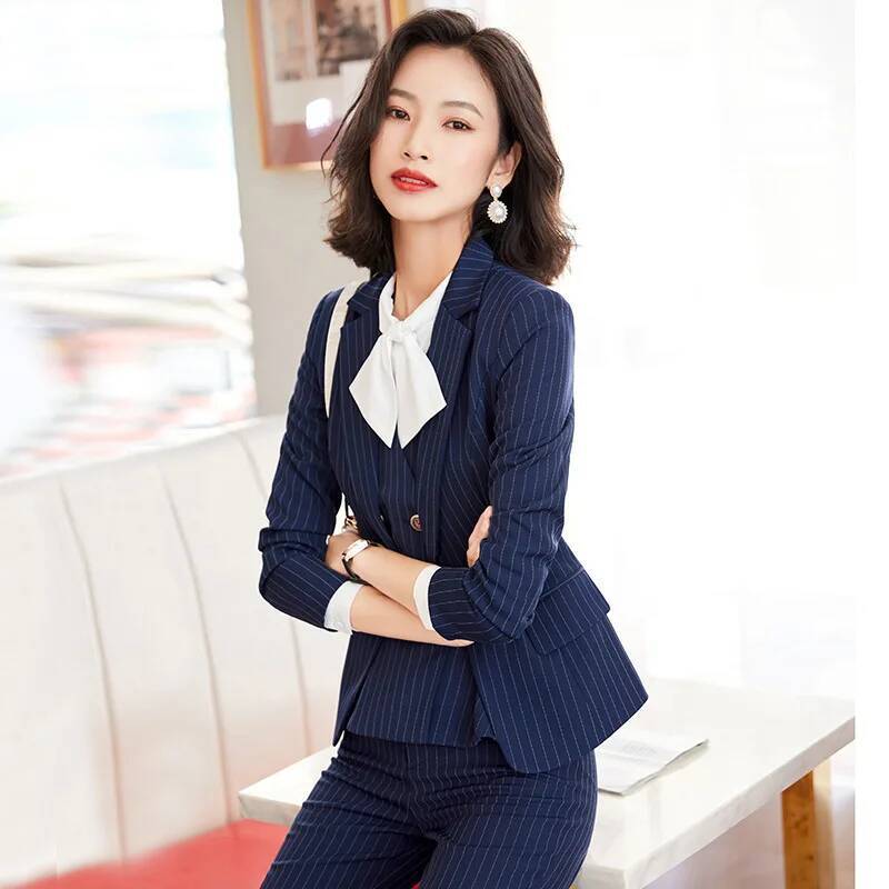 بدلات عمل رسمية مخططة على المو - مراجعة Women Formal Wear For Interview وسعره