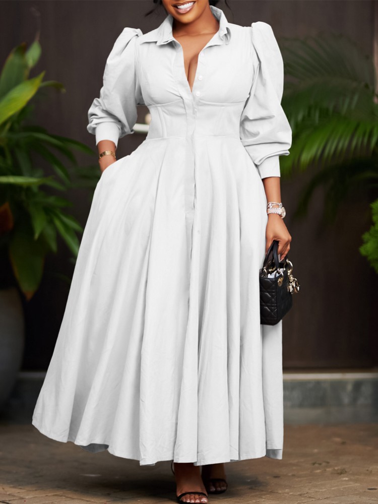 فستان ربيعي نسائي كاجوال مقاس  - مراجعة Women Formal Office Wear Tops وسعره