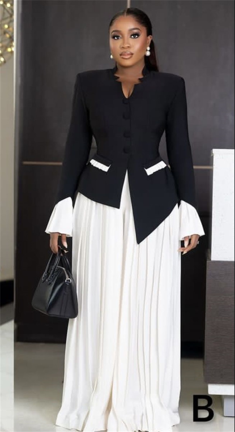 أبيض أسود المرأة الدعاوى مجموع - مراجعة Women Formal Wear Black And White وسعره