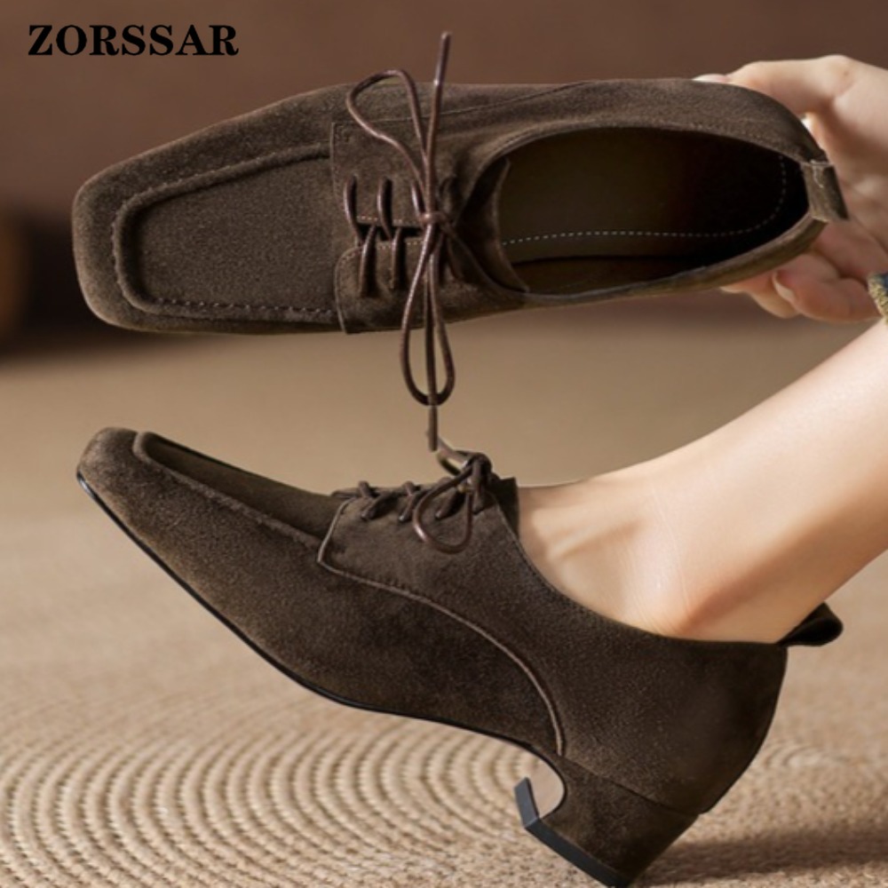 أحذية أكسفورد نسائية بنية من ا - مراجعة Women Formal Office Wear Shoes وسعره