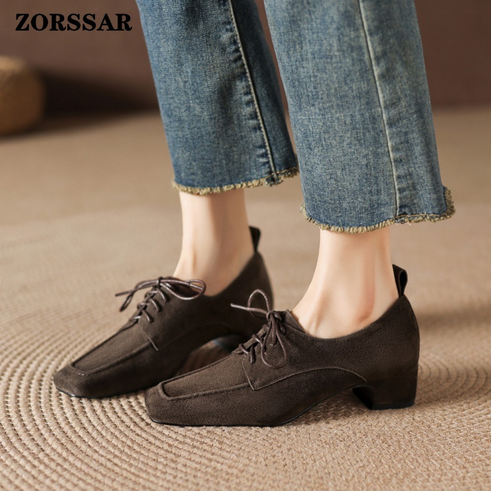 أحذية أكسفورد نسائية بنية من ا - مراجعة Women Formal Office Wear Shoes وسعره