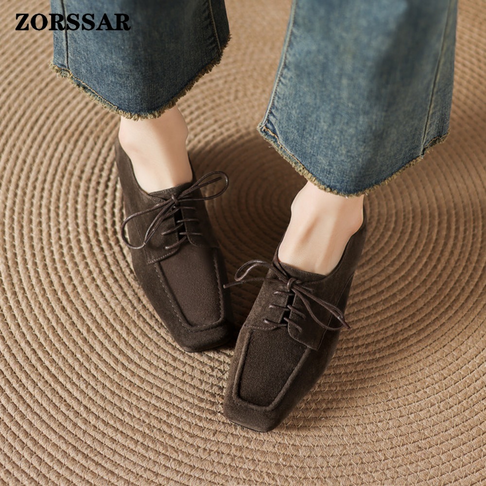 أحذية أكسفورد نسائية بنية من ا - مراجعة Women Formal Office Wear Shoes وسعره