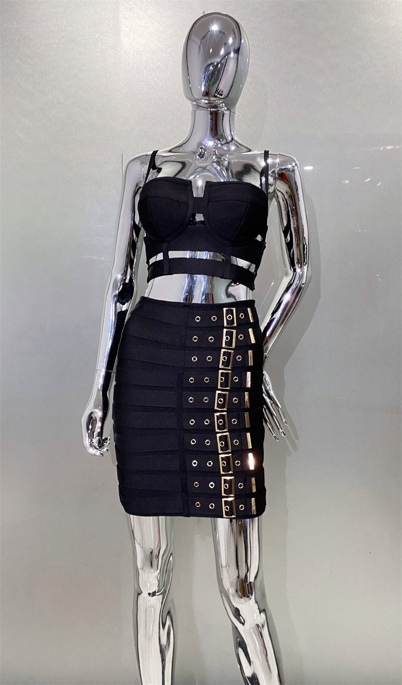 أسود أبيض ضمادة المرأة فستان ا - مراجعة Women Formal Wear Black And White وسعره