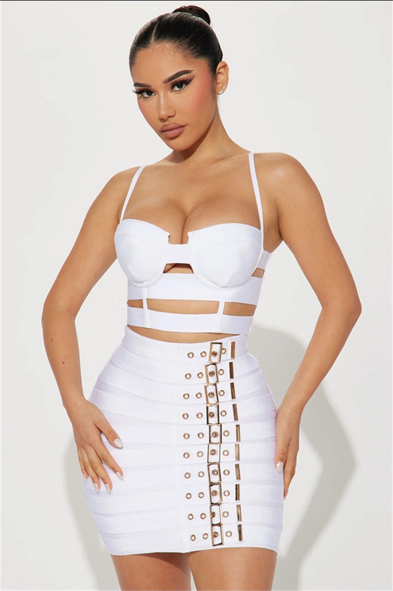 أسود أبيض ضمادة المرأة فستان ا - مراجعة Women Formal Wear Black And White وسعره