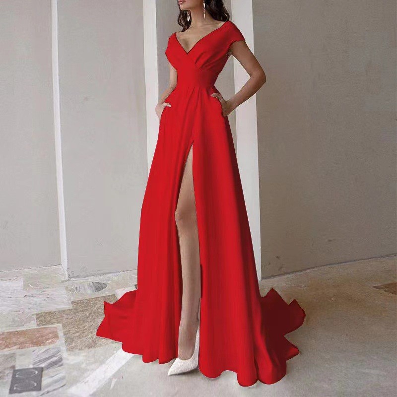 فستان سهرة نسائي جديد أنيق طوي - مراجعة Women Formal Wear Black And White وسعره